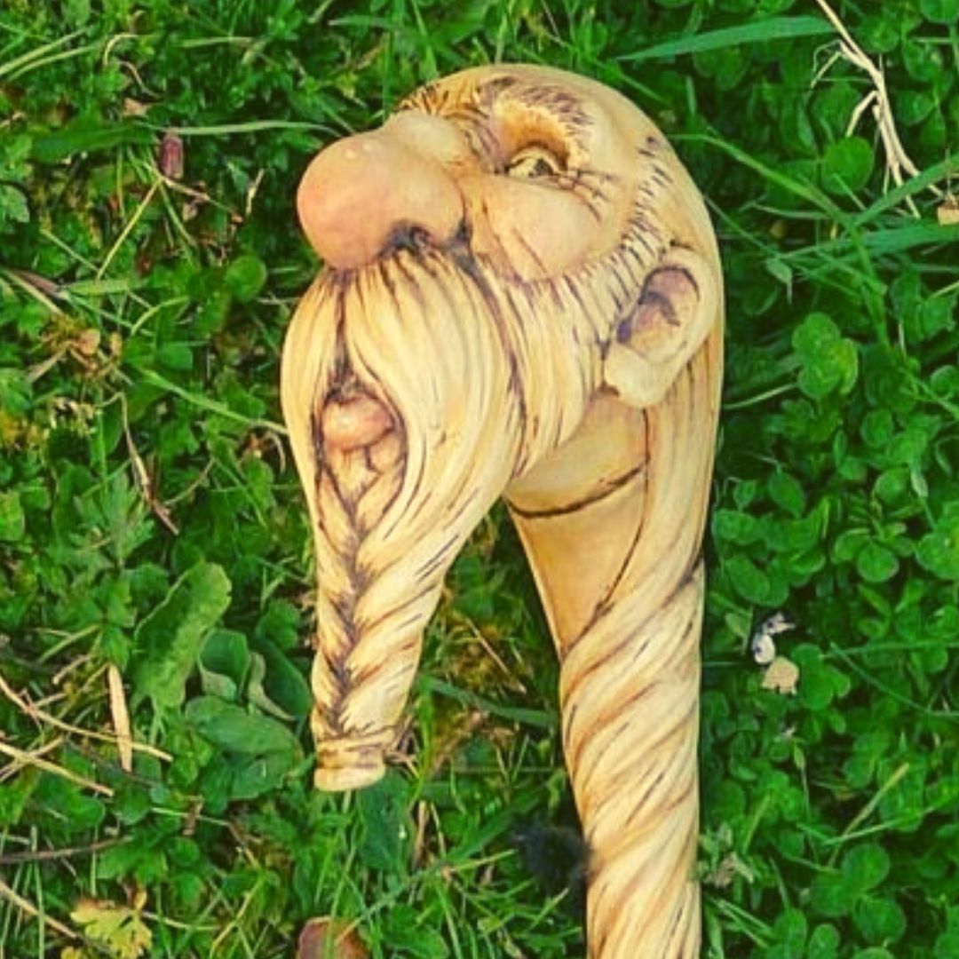 Carving Wood Walking Stick