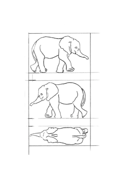 elephant wood carving pattern