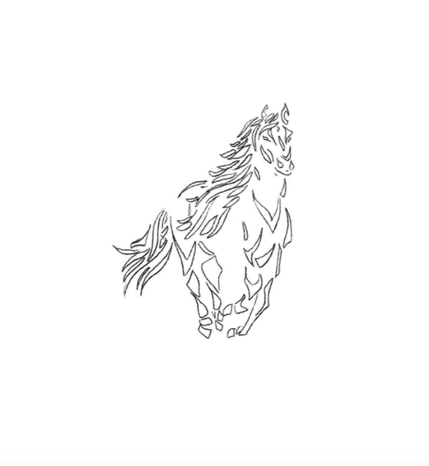 horse wood carving pattern